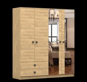 Šatníková skriňa LUX 180 cm dub hickory