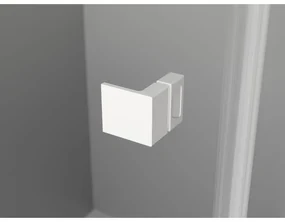 Mexen Lunar, výklopný sprchový kút ľavý 70 x 70 cm, 8mm číre sklo, biely profil, 834-070-070-20-00-L