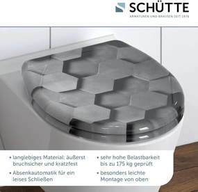 Eisl Sanitär WC sedadlo Duroplast Soft Close Hexagons 82392