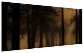 Obraz - Temný les (120x50 cm)