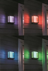 PHILIPS HUE Vonkajšie LED chytré svietidlo HUE IMPRESS s funkciou RGB, 2x8W, teplá biela-studená biela, čierne,