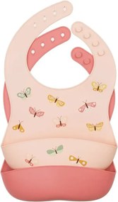 Sada 2 silikónových podbradníkov motýľ