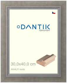 DANTIK rám na obraz 30x40 | AMALFI šedá (Plexi Čiré)