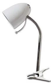 Aigostar -  Stolná lampa s klipom 1xE27/11W/230V biela/chróm