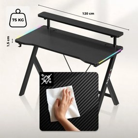 Herný stôl Hero 1.9 RGB Black
