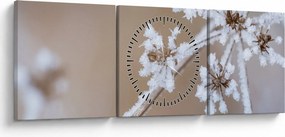 Obraz - Mráz (s hodinami) (90x30 cm)