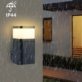 Brilagi - Vonkajšie nástenné svietidlo so zásuvkou SCHUKO PILLAR 1xG9/11W/230V IP44 antracit