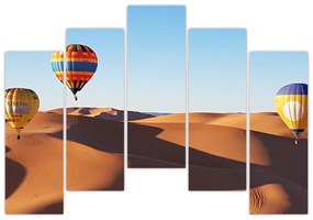 Obraz - teplovzdušné balóny v púšti