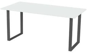 Kancelársky stôl Square, 200 x 80 x 75 cm, rovné vyhotovenie, biela