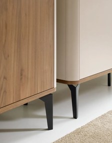 Dvojdverová šatníková skriňa do spálne 88 cm kašmír/orech royal Aurena AU1