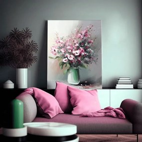 Dizajnová dekorácia na plátne Kvetinová fantázia vo váze