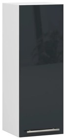 Závěsná kuchyňská skříňka Olivie W 30 cm grafit-bílá