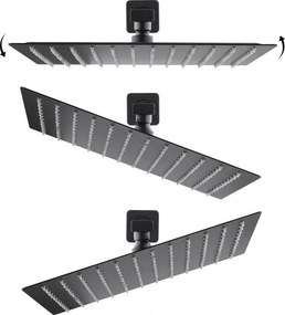 Sprchová podomietková súprava KOYA - čierna - hlavica 30x30 cm