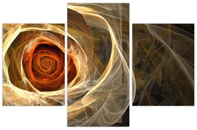 Obraz - Abstraktné ruže v ohnivých farbách (90x60 cm)