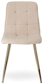 Jedálenská stolička DENVER Teddy zlatá / béžová