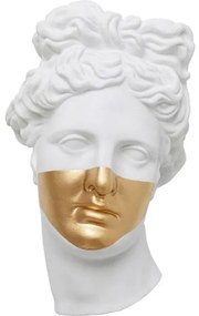 Apollo nástenná dekorácia 26x42 cm biela/zlatá