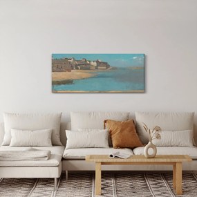 Obraz - Odilon Redon, Village by the Sea in Brittany, reprodukcia (120x50 cm)