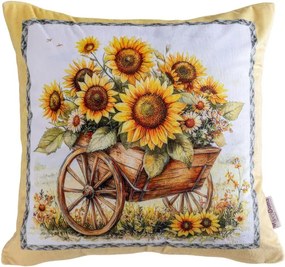 Sada 3 ks obliečok na vankúšiky SUNFLOWERS 45 x 45 cm