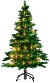Casaria Umelý vianočný stromček RUDOLPH so svetielkami, 150cm, zelená