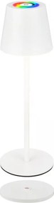 Briloner 7517016 - LED RGB stmievateľná stolová lampa CILANO 3W/5V IP44 2000 mAh biela