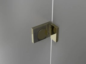 Mexen Lunar T, výklopný pravý sprchový kút 140 x 70 cm, 8mm číre sklo, zlatý profil, 834T-140-070-50-00-P