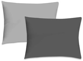 XPOSE­­® Saténová obliečka na vankúš LUX DUO - svetlo sivá/tmavo sivá 50x70 cm