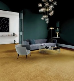 ITC, Koberec metráž Velveti 6943, na mieru, šíře 4m, žltá, twinback (filc+juta), obchodné priestory