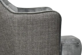 Otočná jedálenská stolička Axel, stredne šedá zamatová látka/tkanina