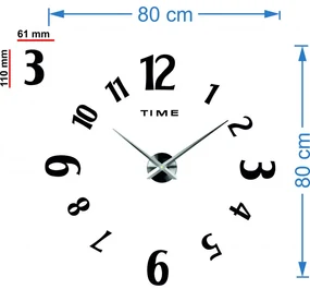 Moderné nástenné hodiny s unikátnym rozmiestnením číslic I SENTOP 12S035 12S024