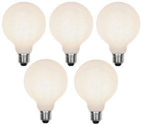 Sada 5 E27 3-stupňových stmievateľných LED žiaroviek G95 matné 5W 550 lm 2700K