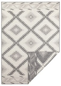 Sivo-krémový vonkajší koberec NORTHRUGS Malibu, 150 x 80 cm