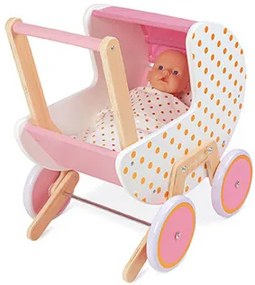 Drevený kočík pre bábiky - Candy Chic