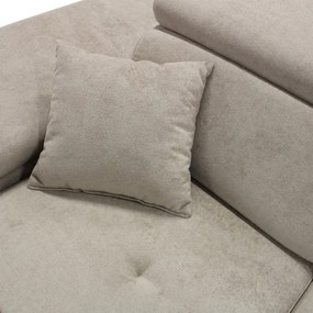 Rozkladacia rohová sedacia súprava s úložným priestorom do L CASTELO ľavá sivá