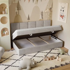 KARIN 80X200 ČALÚNENÁ JEDNOLÔŽKOVÁ POSTEĽ S ÚLOŽNÝM PRIESTOROM RÔZNÉ ČALÚNENIA