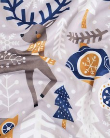 Vianočná obliečka na vankúšik Velvet 40 × 40 cm - Sob modrý