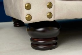 Dizajnová dvojsedačka Chesterfield 150 cm šampanský zamat