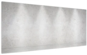 Obraz - Betónový múr so svetlami (120x50 cm)