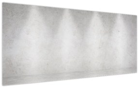 Obraz - Betónový múr so svetlami (120x50 cm)