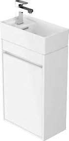Cersanit Crea - závesná skrinka s umývadlom 40cm, biely lesk, S924-001+K114-004
