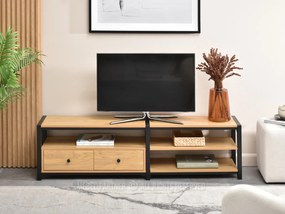 TV stolík/skrinka Elena (dub + čierna). Akcia -20%. Vlastná spoľahlivá doprava až k Vám domov. 1111549