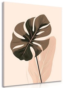 Obraz abstraktné botanické tvary monstera Varianta: 40x60