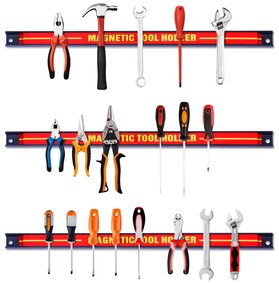 3 x magnetický držiak na náradie nástenná magnetická tyč sada magnetická tyč 46 cm