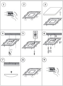 TOP LIGHT Svetlo nástenné-stropné Ocean HM RC, Biela-Chróm
