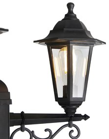 Inteligentný vonkajší lampáš čierny 3-svetlá Vrátane Wifi ST64 - New Haven