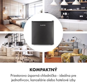 Klarstein Obsidian, chladnička, 46 l, priehradka na zeleninu