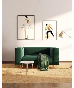 Tmavozelené zamatové relaxačné kreslo Kukumo – Ame Yens