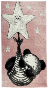 Vopi, Detský koberec Kiddo A1083 pink, 160x230, ružová, detská izba