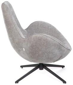 Kreslo LUNAIRE zamatové, sivé 872162
