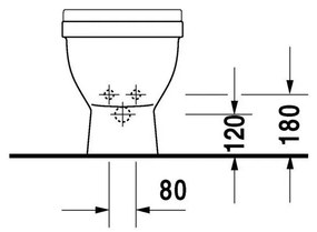 DURAVIT Starck 3 samostatne stojací bidet kapotovaný s otvorom, 360 mm x 560 mm, 2230100000