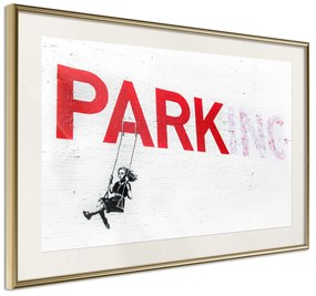 Artgeist Plagát - Park-ing [Poster] Veľkosť: 30x20, Verzia: Zlatý rám s passe-partout